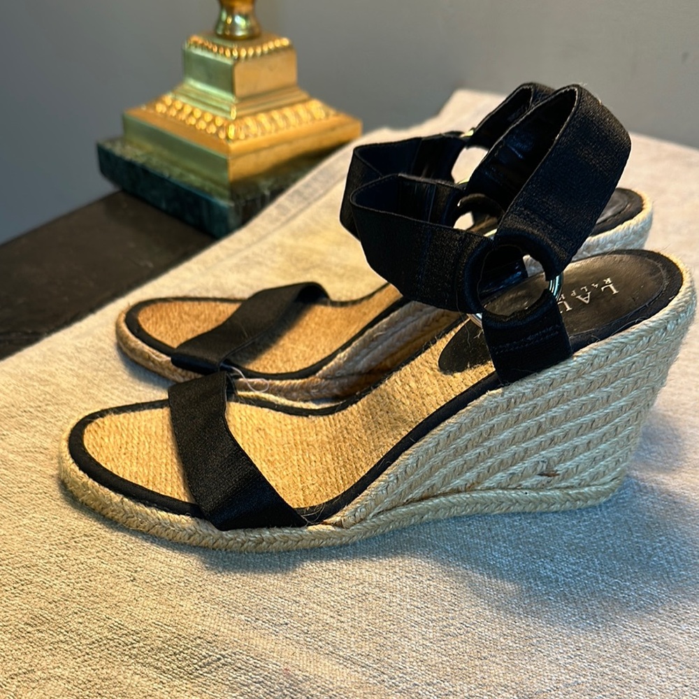 Black Wedge Ralph Lauren Sandals